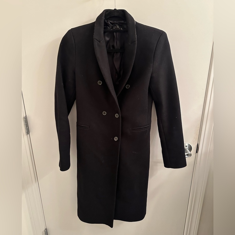 Black suit jacket double breasted